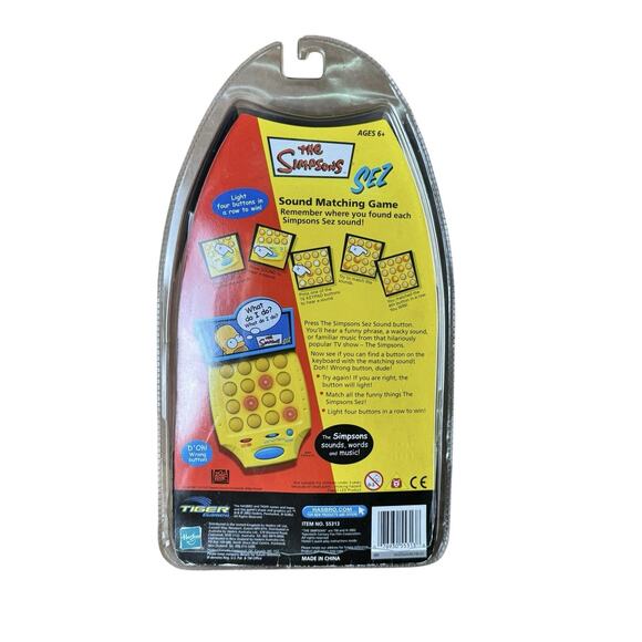 The Simpsons Sez Electronic Handheld Game Homer Simpson Tiger 2003 Vintage Works - Picture 6 of 9